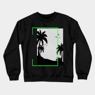 Palm Beach Retro with Palm Trees Crewneck Sweatshirt